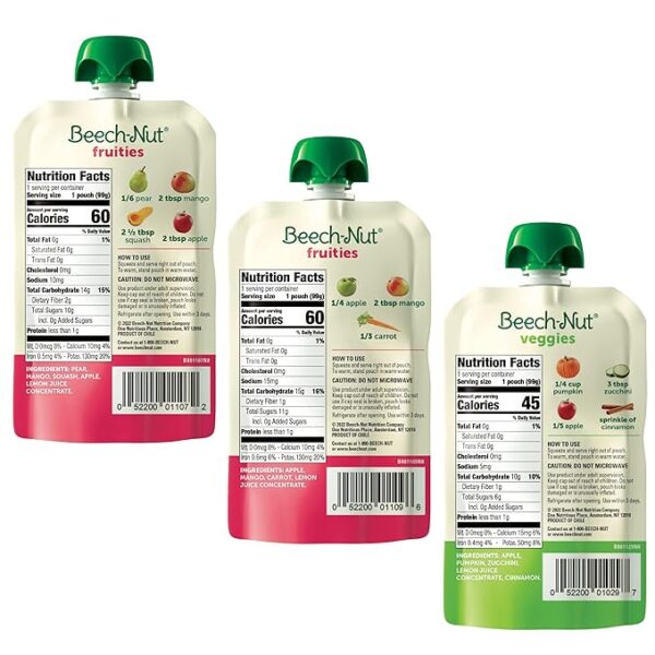 Beech-Nut Baby Food Pouches Variety Pack - Image 3