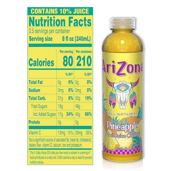 AriZona Pineapple Juice Drink - Image 3